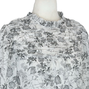 Maison Cinqcent grey floral blouse